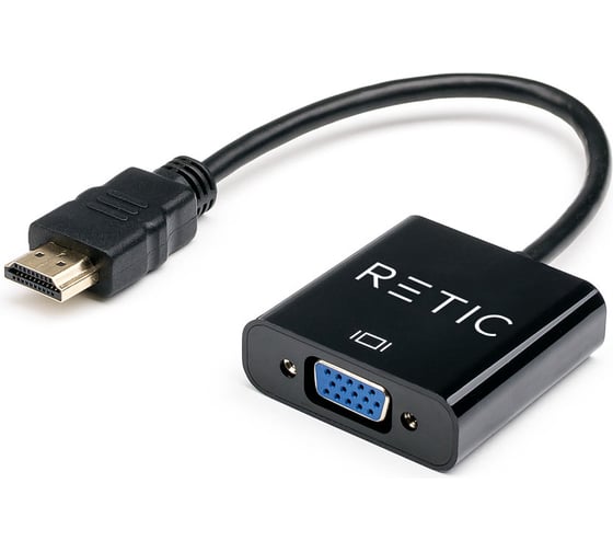 Переходник Retic штекер HDMI - гнездо VGA шнур 0,1 м RTC-HDMI-VGA-0.1M