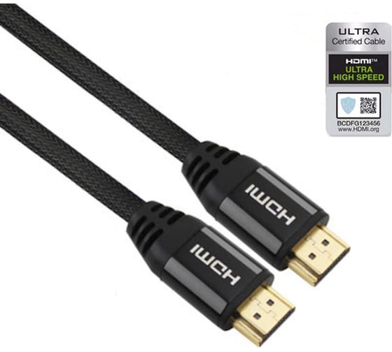 Кабель mobiledata HDMI - HDMI V. 2.1, 8К, HDR в нейлоновой оплетке, 1.0 м HDMI-2.1-HDR-1.0