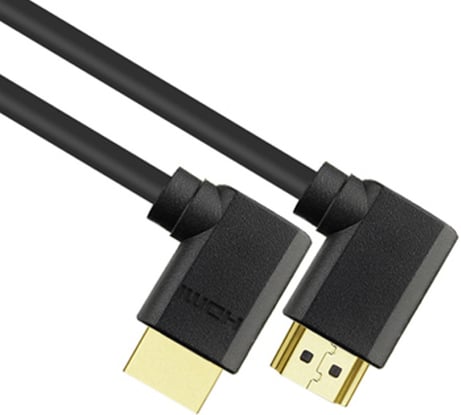 Кабель mobiledata HDMI-HDMI v2.0B, HDR, L-образный, 1.8 м, HDMI-HDR-BL-1.8
