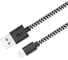 Кабель Lightning Wiiix серебряный, черный CB-103-U8/1.0/-S 1