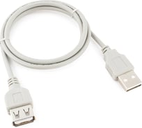 Кабель-удлинитель Cablexpert USB2.0, AM/AF, медь, Pro, 75см, серый, пакет, CC-USB2-AMAF-75CM-N