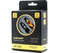 Межблочный кабель SWAT 2RCA-2RCA, 5.0 метров, витая пара, медь SIE-250