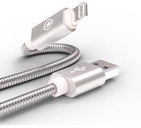 Data-кабель Wiiix Lightning серебряный 1м блистер CB520-U8-10S