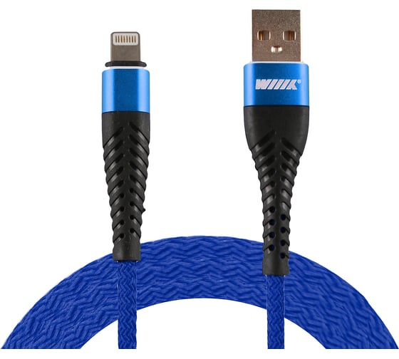 Data-кабель Wiiix Lightning синий 1м CB725-U8-10BU