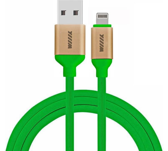 Кабель-переходник USB-8 pin Wiiix зеленый 120см CB120-U8-10GN 1