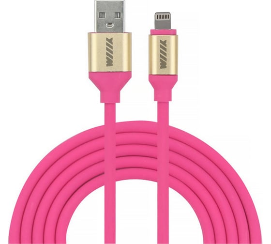 Кабель-переходник USB-8 pin Wiiix розовый 120см CB120-U8-10PK