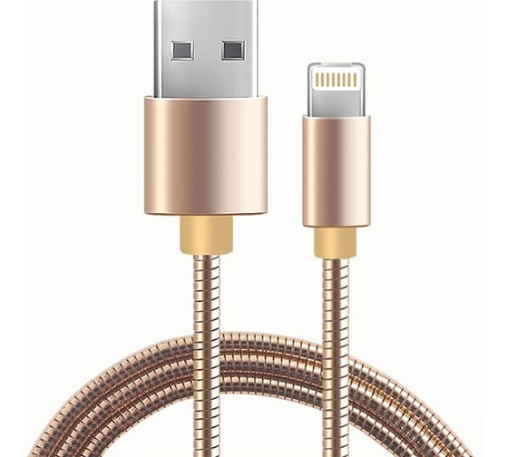 Кабель-переходник USB-Lightning Wiiix бронзовый алюминий 1м CB850-U8-AL-10BR 1