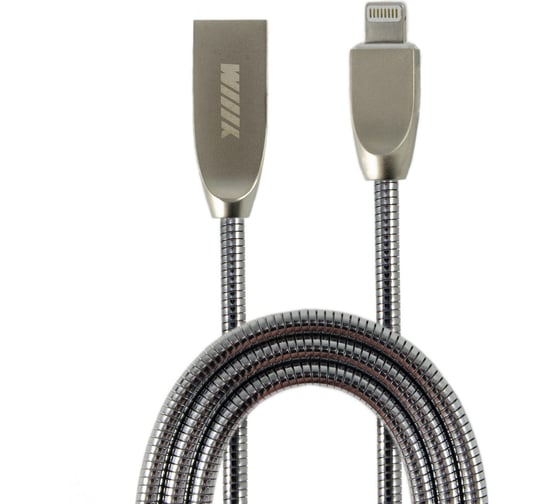 Кабель-переходник USB-Lightning Wiiix черный цинк 1м CB850-U8-Z-10B 1