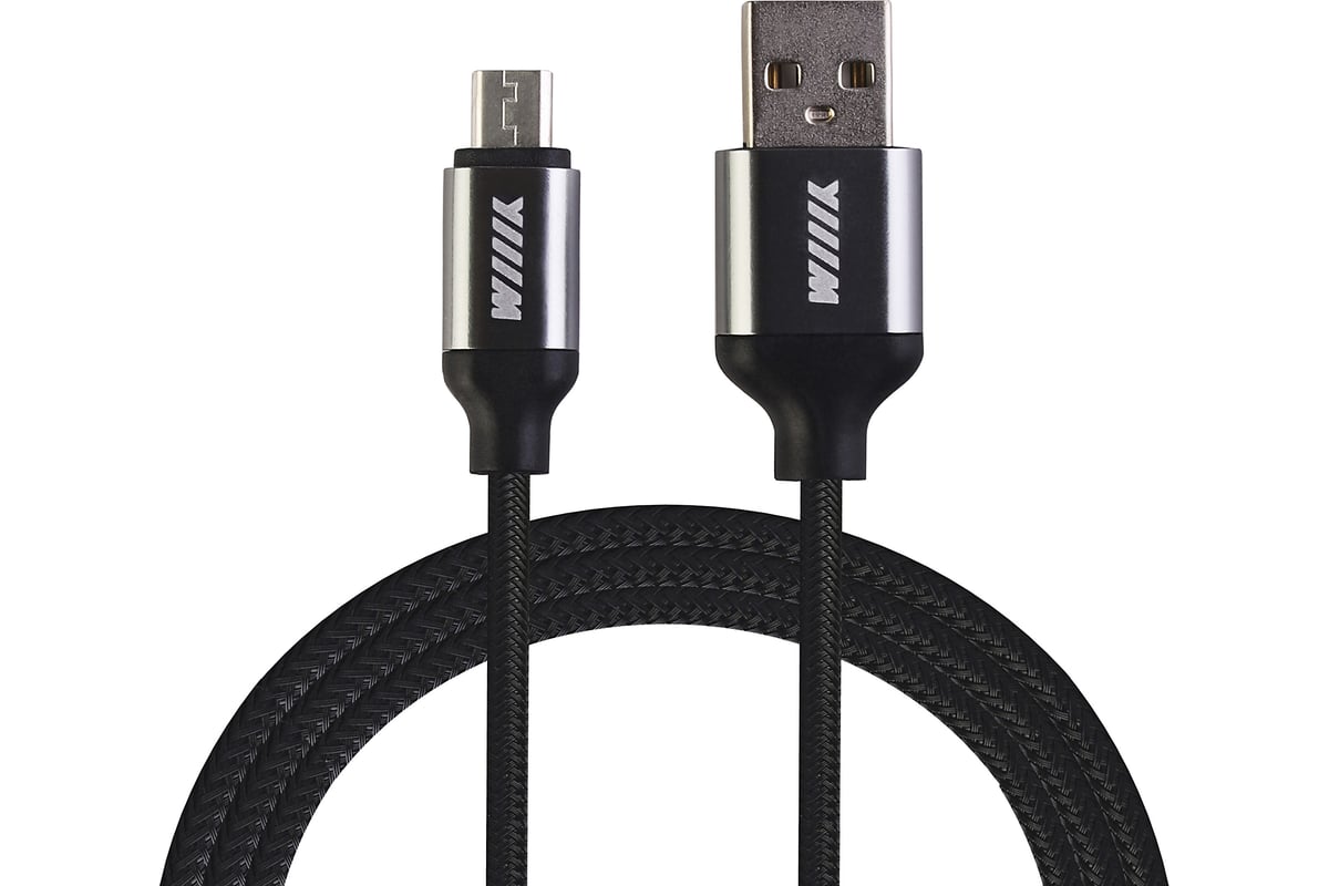 Кабель-переходник микро-USB Wiiix Black 1 m CB110-UMU-15B - выгодная .