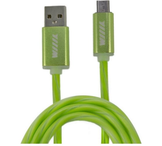 Кабель-переходник микро-USB Wiiix зеленый 120см CB120-UMU-10GN 1