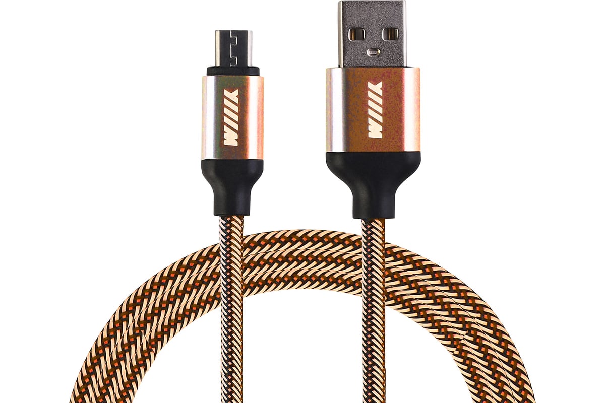 Кабель-переходник микро-USB Wiiix золотой 1 m CB110-UMU-15G - выгодная .