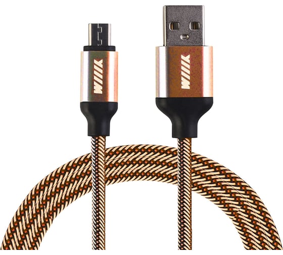 Кабель-переходник микро-USB Wiiix золотой 1 m CB110-UMU-15G 1