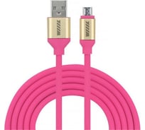 Кабель-переходник микро-USB Wiiix розовый 120см CB120-UMU-10PK