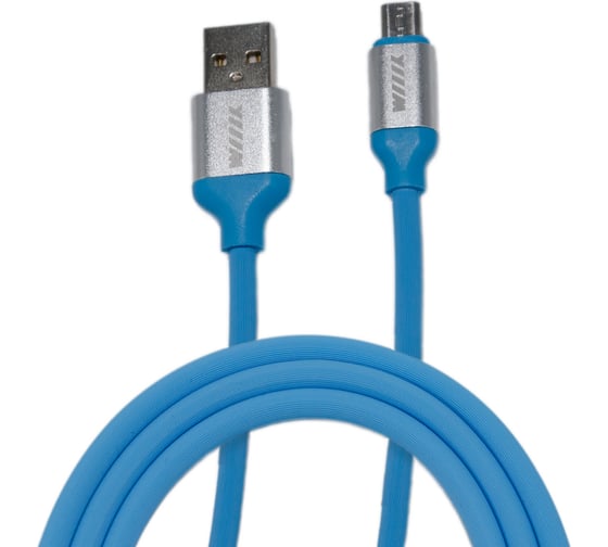 Кабель-переходник микро-USB Wiiix синий 120см CB120-UMU-10BU 1