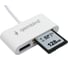 Картридер Gembird Type-C (2.0) 3в1: SD, TF (MicroSD), USB2.0, кабель 10см, белый, FD2-MSD-2 2