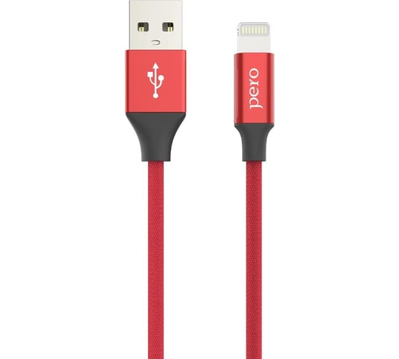 Дата-кабель PERO DC-02 8-pin Lightning, 2А, 1м, красный PRDC-028P1MR 1