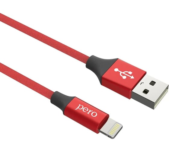 Дата-кабель PERO DC-02 8-pin Lightning, 2А, 1м, красный PRDC-028P1MR