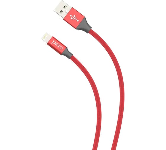 Дата-кабель PERO DC-02 8-pin Lightning, 2А, 1м, красный PRDC-028P1MR