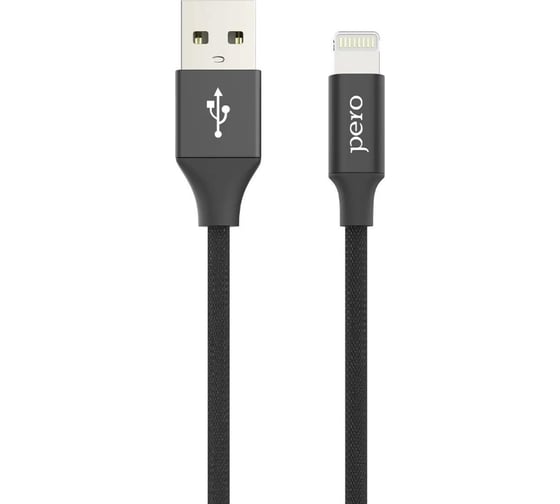 Дата-кабель PERO DC-02 8-pin Lightning, 2А, 1м, черный PRDC-028P1MB