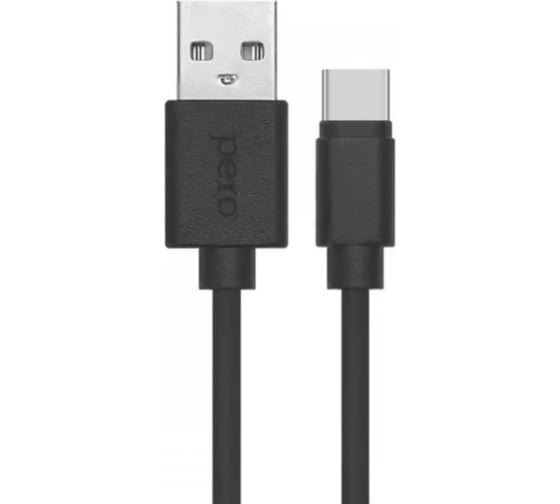 Дата-кабель PERO DC-03 Type-C, 2А, 2м, черный, Fast Charge PRDC-03TC2MB