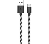 Дата-кабель PERO DC-04 micro-USB, 2А, 2м, Silver-black PRDC-04MU2MSB