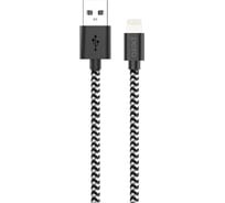 Дата-кабель PERO DC-04 8-pin Lightning, 2А, 2м, Silver-black PRDC-048P2MSB