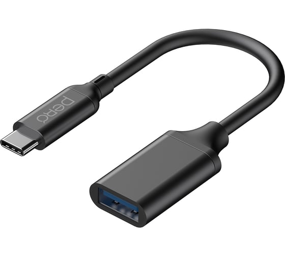 Адаптер Pero AD15 OTG TYPE-C TO USB 3.0, черный PRAD15BL