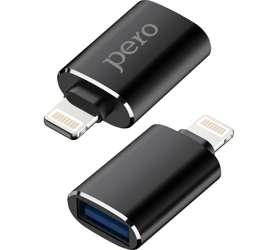 Адаптер Pero AD02 OTG LIGHTNING TO USB 3.0, черный PRAD02LTBK