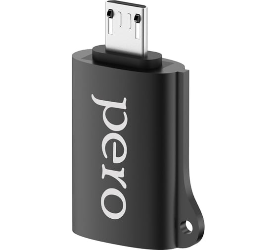 Адаптер Pero AD02 OTG MICRO USB TO USB 2.0, черный PRAD02MUBK