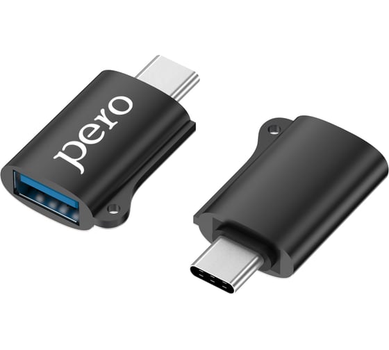 Адаптер Pero AD02 OTG TYPE-C TO USB 2.0, черный PRAD02TUBK