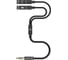 Аудио разветвитель PERO AD08 PREMIUM AUX SPLITTER MIC + SPEAK, черный PRAD08MSBK 1