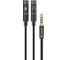 Аудио разветвитель PERO AD08 PREMIUM AUX SPLITTER MIC + SPEAK, черный PRAD08MSBK 4