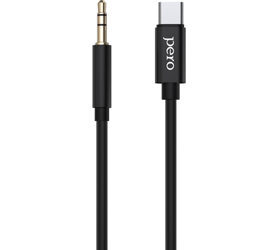 Аудио-кабель PERO MC-02 TYPE-C TO 3.5 JACK, 1м, Black PRMC-02T1MB