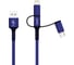 Дата-кабель PERO DC-06 Universal 3 in 1 (Lightning/micro USB/Type-C), 2А, 2м, синий PRDC-06U2MBL 1