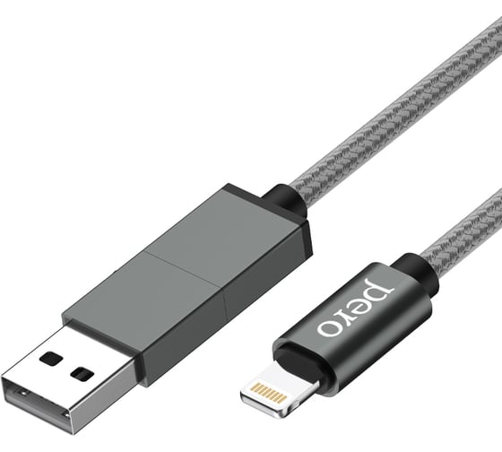 Дата-кабель PERO DC-07 UNIVERSAL 2 in 1, USB-A + PD to Lightning, 1m, Silver PRDC-07UTL1MS