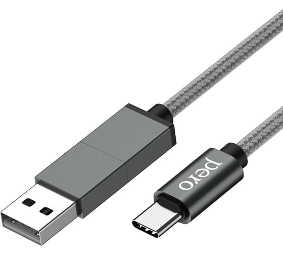 Дата-кабель PERO DC-07 UNIVERSAL 2 in 1, USB-A + PD to Type-C, 1m, Silver PRDC-07UTT1MS