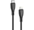 Дата-кабель PERO DC11 PD Type-C to Lightning, 27W, 1m, Black PRDC-11TL1MB 4