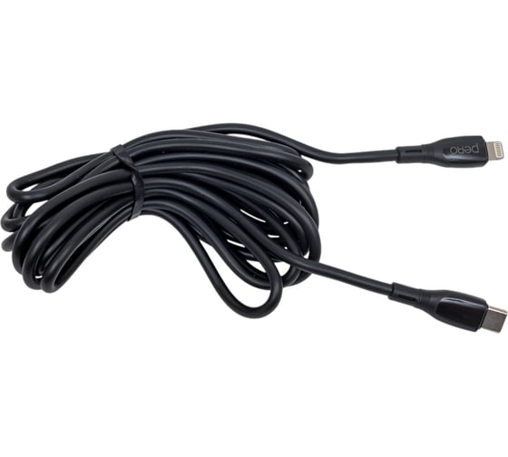 Дата-кабель PERO DC11 PD Type-C to Lightning, 27W, 3m, Black PRDC-11TL3MB