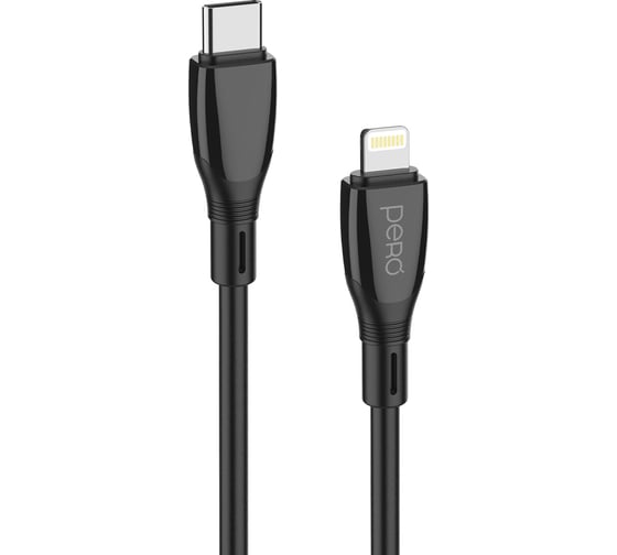 Дата-кабель PERO DC11 PD Type-C to Lightning, 27W, 2m, Black PRDC-11TL2MB