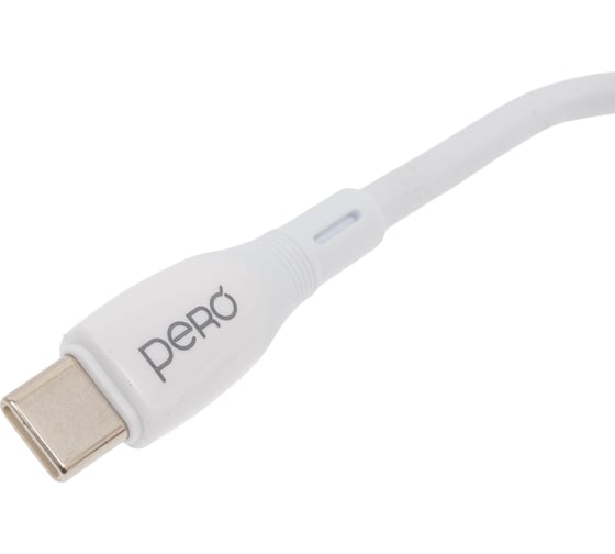 Дата-кабель PERO DC11 PD Type-C to Type-C, 60W, 3m, White PRDC-11TT3MW