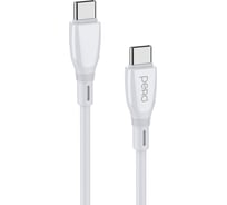 Дата-кабель PERO DC11 PD Type-C to Type-C, 60W, 2m, White PRDC-11TT2MW