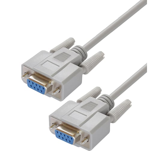 Кабель GCR 5.0m RS-232-RS-232 9F-9F Premium серый 30 AWG VIVDBI9CF2F-5m 1