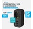 Адаптер сетевой, разветвитель тройник с USB-A + USB-C, 16А с заземлением, ФОТОН, черный 25727 5