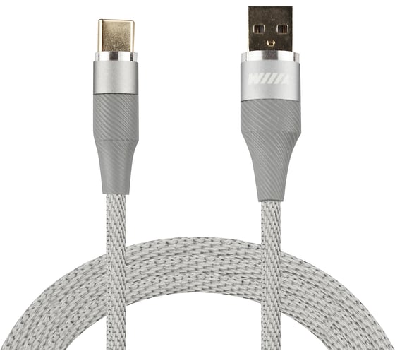Data-кабель Wiiix Type-C серый 1м CB820-UTC-10GY
