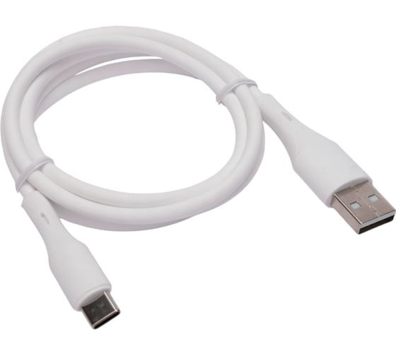 Кабель Cablexpert USB2.0 AM/Type-C, 3А, 18Вт, QC3.0, силиконовый, 24AWG, медь, Pro, 1м, белый, CC-USB2S-AMCM-1M-W 1