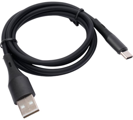 Кабель Cablexpert USB2.0 AM/Type-C, 3А, 18Вт, QC3.0, силиконовый, 24AWG, медь, Pro, 1м, черный, CC-USB2S-AMCM-1M-BK