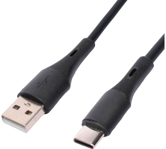 Кабель Cablexpert USB2.0 AM/Type-C, 3А, 18Вт, QC3.0, силиконовый, 24AWG, медь, Pro, 1м, черный, CC-USB2S-AMCM-1M-BK