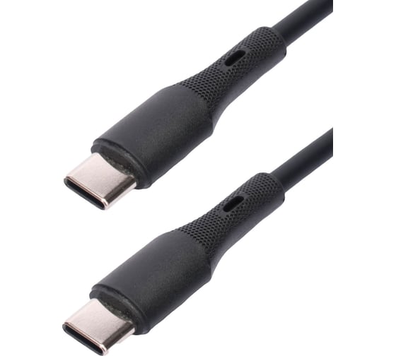 Кабель Cablexpert USB2.0 Type-C/Type-C, 3А, 65Вт, PD/QC3.0, силиконовый, медь, Pro, 1м, черный, CC-USB2S-CMCM-1M-BK