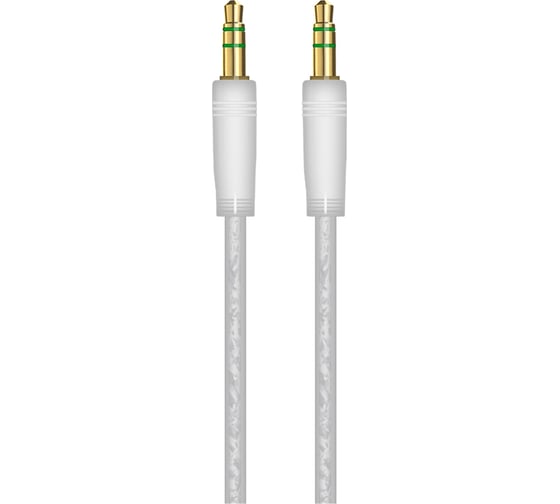 Акустический кабель OXION AUX005 jack (M) - jack(M), 1м, белый, арт. OX-AUX005WH