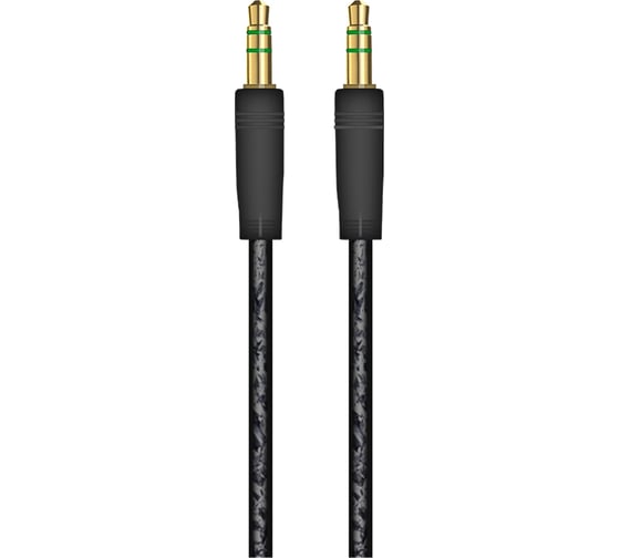 Акустический кабель OXION AUX005 jack (M) - jack(M), 1м, чёрный, арт. OX-AUX005BK
